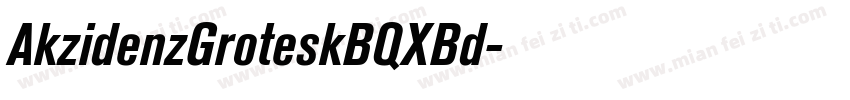 AkzidenzGroteskBQXBd字体转换