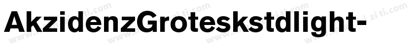 AkzidenzGroteskstdlight字体转换