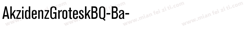AkzidenzGroteskBQ-Ba字体转换