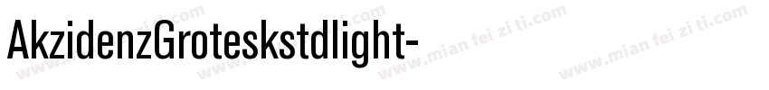 AkzidenzGroteskstdlight字体转换