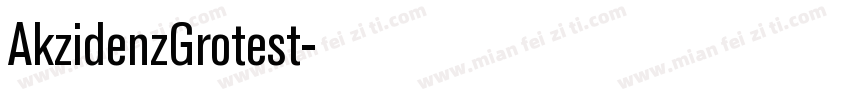 AkzidenzGrotest字体转换