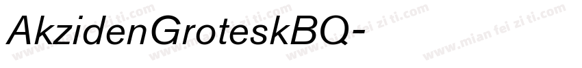 AkzidenGroteskBQ字体转换