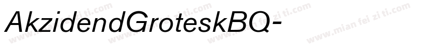 AkzidendGroteskBQ字体转换
