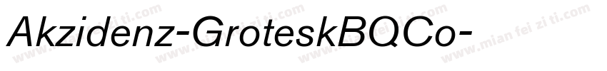 Akzidenz-GroteskBQCo字体转换