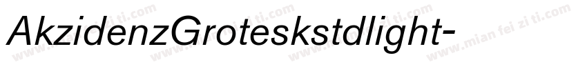 AkzidenzGroteskstdlight字体转换