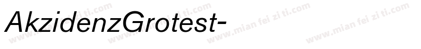 AkzidenzGrotest字体转换