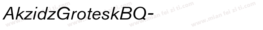 AkzidzGroteskBQ字体转换