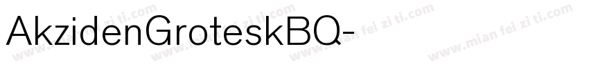 AkzidenGroteskBQ字体转换