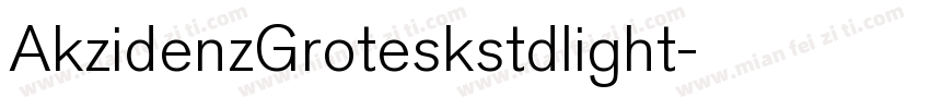 AkzidenzGroteskstdlight字体转换