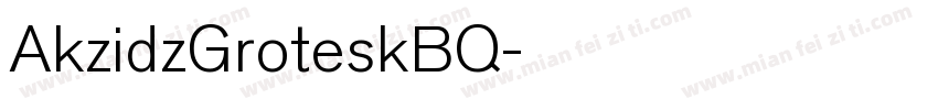 AkzidzGroteskBQ字体转换