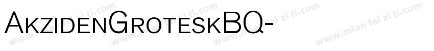 AkzidenGroteskBQ字体转换