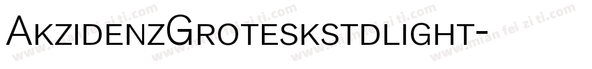 AkzidenzGroteskstdlight字体转换