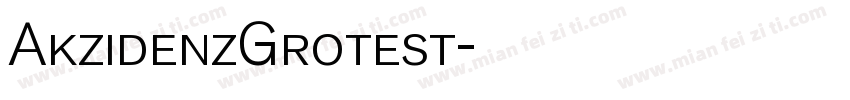 AkzidenzGrotest字体转换