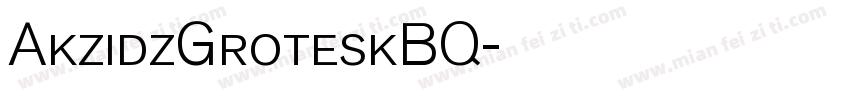 AkzidzGroteskBQ字体转换