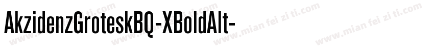 AkzidenzGroteskBQ-XBoldAlt字体转换