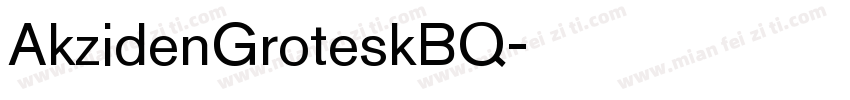AkzidenGroteskBQ字体转换