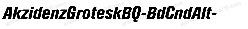 AkzidenzGroteskBQ-BdCndAlt字体转换