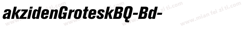 akzidenGroteskBQ-Bd字体转换