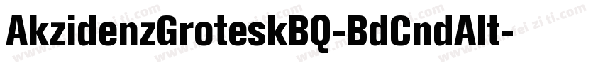 AkzidenzGroteskBQ-BdCndAlt字体转换
