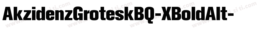 AkzidenzGroteskBQ-XBoldAlt字体转换