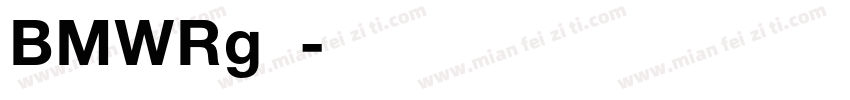 BMWRg字体字体转换