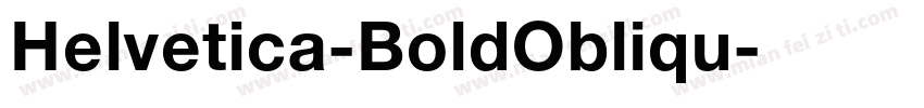 Helvetica-BoldObliqu字体转换