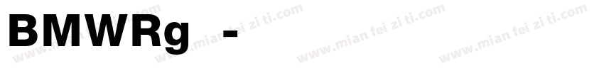 BMWRg字体字体转换