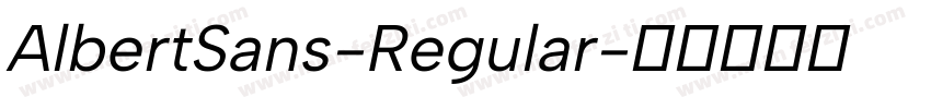 AlbertSans-Regular字体转换