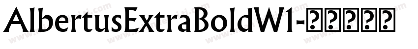 AlbertusExtraBoldW1字体转换