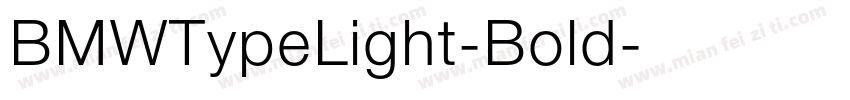 BMWTypeLight-Bold字体转换
