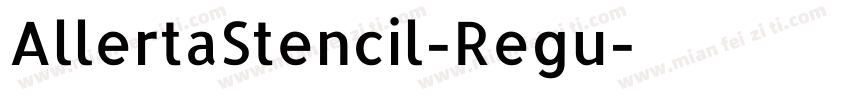 AllertaStencil-Regu字体转换