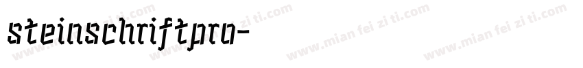 steinschriftpro字体转换