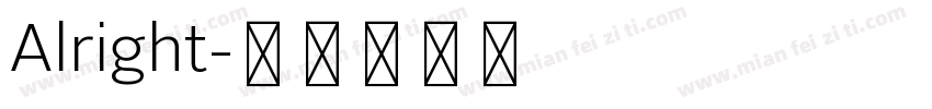 Alright字体转换