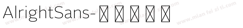 AlrightSans字体转换