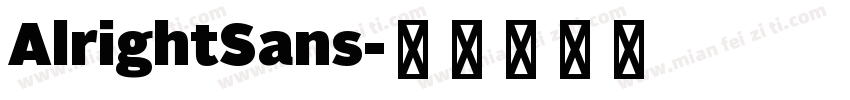 AlrightSans字体转换