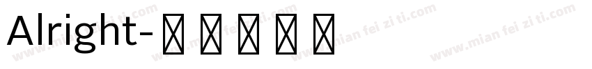 Alright字体转换