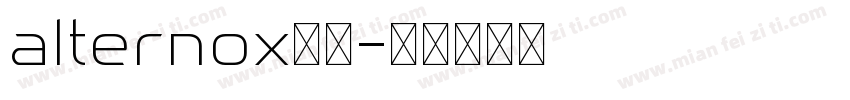 alternox粗体字体转换
