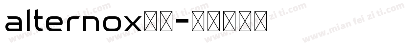 alternox粗体字体转换