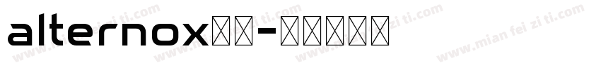 alternox粗体字体转换