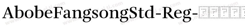 AbobeFangsongStd-Reg字体转换