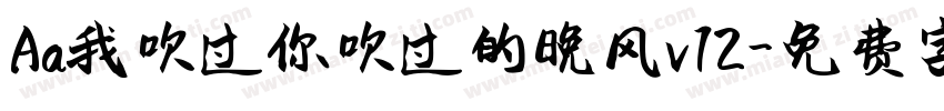 Aa我吹过你吹过的晚风v12字体转换