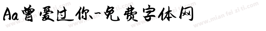 Aa曾爱过你字体转换