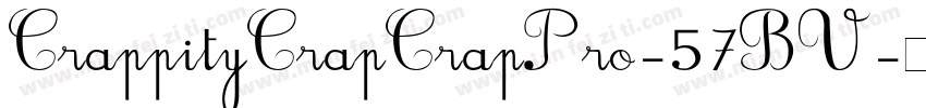 CrappityCrapCrapPro-57BV字体转换