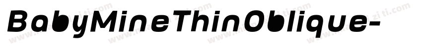 BabyMineThinOblique字体转换