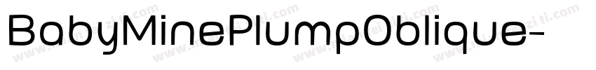 BabyMinePlumpOblique字体转换