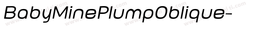 BabyMinePlumpOblique字体转换