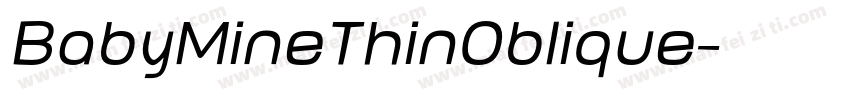 BabyMineThinOblique字体转换