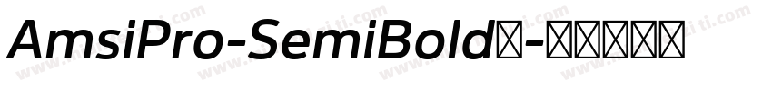 AmsiPro-SemiBold字字体转换