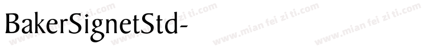BakerSignetStd字体转换