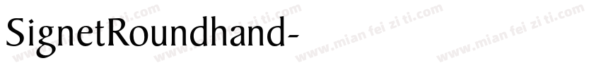 SignetRoundhand字体转换